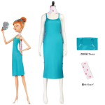 Lucy Wiggle Cosplay Kleit Minu Kalli Kodu Filmi Rollim&auml;ngu Kost&uuml;&uuml;m Halloweeni Peo R&otilde;ivas Naistele T&uuml;drukutele XXXL sinine