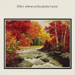 Huacani teemantmaal, s&uuml;gisene maastik 5D DIY teemantmosaiikmaastik, teemanttikandid 20*30 cm