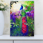 T&auml;iskandilised puurid 5D teemanttikandid DIY teemantmaaling paabulinnupiltidega kodukaunistus 20*30 cm