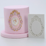 Silikoonvorm Vintage peegelraamiga kook Fondant kooki kaunistusvorm K&uuml;psetusn&otilde;ud K&ouml;&ouml;gi k&uuml;psetust&ouml;&ouml;riistad