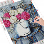 Teemantmaaling T&auml;isringi saabumine Lill Teemanttikandid Rhinestones Pildid Kodukaunistus 20X30CM