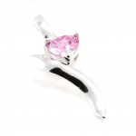 Les Tr&eacute;sors De Lily [F6907] - Pendentif Argent 'Love C&acirc;lin' rose Heleroosa