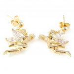 Les Tr&eacute;sors De Lily [G7645] &ndash; valge kullaga kaetud  Fairy  k&otilde;rvar&otilde;ngad valge