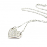 Les Tr&eacute;sors De Lily [I3931] - h&otilde;bedane kaelakee  Love Divine  h&otilde;bevalge (roodiumiga kaetud) - 13x12 mm valge