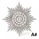 Vintage t&auml;iskividest p&auml;rlit&auml;ht suur pross pruut h&otilde;bedased kristallid kroonprossid A