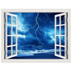 5D DIY teemantmaal, v&auml;lgu maastik v&auml;ljaspool akent Tikandid ristpistes 20X30CM