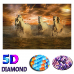 Teemantmaal Horse Broderie Diamant Cartoon Ristpistes 20X30CM