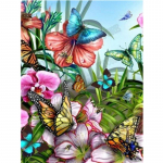 T&auml;ielik 5D Teemantmaaling Metsa liblikas tikandid Ristpistes Kodukaunistus K&auml;sitsi valmistatud kingitus 25x30cm