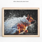 Teemanttikandid Loomade T&auml;is&uuml;mmargune Teemantmaali Koer Mosaiik Pilt 20X30CM