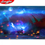 Teemantmaal 5D maastiku tikandid p&uuml;ramiidmosaiik kodukaunistus 20X30CM