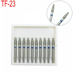 10 TK Dental Diamond Dia-burs poleerimine siluv valgendav t&ouml;&ouml;riist Medium FG 1,6mm Kiire k&auml;siinstrumendi TF-23 jaoks