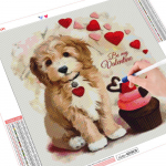 5D t&auml;isruudu teemanttikandid Koerte ristpistes Tee ise Teemantmaal Loomade Rhinestones Pilt Seinakunst Full Round 30x30CM