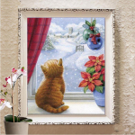 5D Teemantmaalikomplekt J&otilde;ulumultika Kodukaunistus T&auml;isruudu puur Teemanttikandid Talvine k&auml;sitsi valmistatud kingitus Full Round (20X30CM)