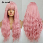 Roosa Lolita Halloween Cosplay Party Lainelised parukad Mood kohevad roosad juustega parukas naistele kuumakindlast kiust