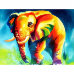 Uus 5D DIY Teemantmaaling Elevandid Teemanttikandid Loomad Ristpistes T&auml;is&uuml;mmargune puur Kodukaunistus K&auml;sitsi Kunst Kingitus Full Round 15x20CM