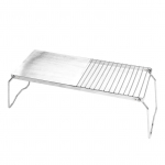 2-&uuml;hes v&auml;ljas kokkupandav pliidialus ja grillgrill matkalaua potihoidja grillv&otilde;rk roostevaba h&otilde;be