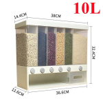 10L/6L seinale kinnitatav riisi&auml;mber, toiduteraviljade klassifitseeritud s&auml;ilituskast, saab suletud niiskuskindel paak k&ouml;&ouml;gis teravilja jaoturi konteiner 10 L