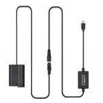 PD USB-t&uuml;&uuml;pi C-kaabel EP-5B t&uuml;hipatarei alalisvoolu&uuml;hendusele EN-EL15 Nikon Z7 Z6 D800 D850 asendus must