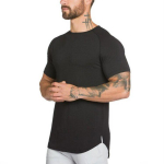 Muscleguys Moebr&auml;nd Riietus Kulturismi l&uuml;hikeste varrukatega Slim Fit T-s&auml;rk Meeste Puuvillane spordisaalide T-s&auml;rk Casual fitness T-s&auml;rgid M must