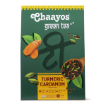 Roheline tee kurkumi ja kardemoniga (100 g), Kurkumi kardemoni roheline tee, Chaayos
