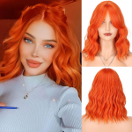 MISS WIG 14-tollised Cosplay paruka s&uuml;nteetilised lainelised Bob parukad naturaalse juuksepiiriga roosad parukad naistele China