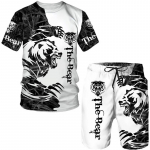 Meeste &uuml;lisuured riided T-s&auml;rk L&uuml;hikesed p&uuml;ksid komplektid Komplektid T&auml;navar&otilde;ivad Meeste Ts&auml;rgi Komplekt Suvine Retro Beach 3D Printimine Meeste dressid 4XL