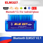 ELM327 V2.1 OBD2 skanner Bluetooth Wafer Chip Mini ELM 327 Auto OBDII autodiagnostika t&ouml;&ouml;riist Androidi iPhone'i koodilugeja jaoks