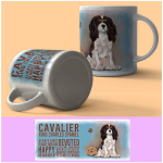 Les Tr&eacute;sors De Lily [A2178] &ndash; keraamiline kruus  Dogs  sinine (cavalier king charles spanjel) - 95x80 mm sinine