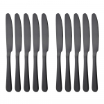 Mitmev&auml;rviline 10 tk/komplekt roostevabast terasest terav steigi nuga s&ouml;&ouml;gin&otilde;ud lauanoad s&ouml;&ouml;giriistade komplekt praadnoad &otilde;htus&ouml;&ouml;gikomplekt, h&otilde;ben&otilde;ud Dinnre Knife must
