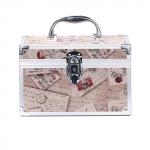 Kosmeetikavahenduskarp kaasaskantav meigikohver Lukustatav hoiukarp ehete ja meigivahendite jaoks beež