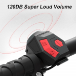 Elektrooniline jalgratta sarv Laetav jalgratta vargusvastane kell 120db valju helisignaal jalgratta MTB t&otilde;ukeratta tarvikutele