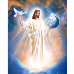 Teemanttikandid 5D Teemantmaaling Religioon Jeesus ja Maa ikoonid Ristpistes Teemantmaalid Full Round 20x30CM