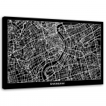 Feeby l&otilde;uenditr&uuml;kk, Shanghai linnaplaan 60x40 valge/must