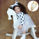 Reborn Baby Girl Doll Realistlik m&auml;nguasi, silikoonist keha, 55 CM 22 tolli pikkade juustega Printsess V&auml;ikelapse Bebe j&otilde;ulukingid