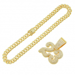 Hip Hop meeste naiste 23 numbriga ripats Kaelakee Iced Out Bling Crystal 13mm Kuuba kett Choker kaelakeed Mood Rock Ehted Kingitus