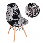 Printing Shell tooli kate Stretch s&ouml;&ouml;gitooli katted P&otilde;hjamaade stiilis skandinaavialikud odavad istmekatted toolid koduks hotelli k&ouml;&ouml;giks 6 Pieces