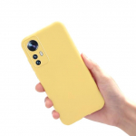 Xiaomi 12 5G jaoks Xiaomi 12x Case 5G 6,28 tolli 2021 Fashion Liquid Silicone Bumper Coque On xiaomi12 Mi 12 12X X12 Plain Coque Xiaomi 12 kollane