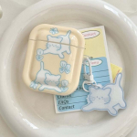 Ins Yellow Cat Imd p&otilde;rutuskindel v&otilde;tmehoidja juhtmevaba Bluetoothi ​​laadimiskarp Apple Airpodidele 1 2 Pro 3 2. k&otilde;rvaklappide &uuml;mbris Conque For Airpods 3 (2021)