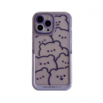 Ins Invisible Bracket Holder telefoni&uuml;mbris iPhone'ile 14 13 12 11 Pro Max 14 Plus Cute Cartoon Line Bear p&otilde;rutuskindel kate For iPhone 12 Pro