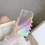 Luksuslik Rainbow Laser telefoni&uuml;mbris telefonile Iphone 13 Pro Max 11 12 Pro Max Mini Xs Max Xr 7 8 Plus selge p&otilde;rutuskindel Aurora pehme kate For iPhone SE 2020