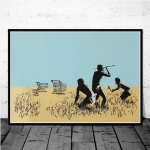 Banksy t&auml;nava grafiti kollaaž Monkey l&otilde;uendi maalimine plakat ja tr&uuml;kis P&otilde;hjamaade stiilis seinakunstipildid elutoa kodukaunistuseks ilma raamita 21*30cm