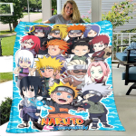 Super Selge 3D Naruto vooditekk Kontor Kodu Matkamine Piknik Paks tekk Moodne vooditekk Flanell tekk 75x90cm