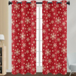 Elutoa j&otilde;ulukardinad Magamistoa pimendavad kardinad Esteetiline kaunistus Lumehelbekardinad Para La Sala 2 paneeli W101.5 X H213cm X 2