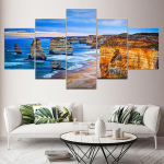 5 t&uuml;kki Maastik Kaksteist apostlit Great Ocean Road L&otilde;uendimaaling Plakatid ja v&auml;ljatr&uuml;kid Seinapildid Kodukaunistus Ilma raamita 20x35cm*2 20x45cm*2 20x55cm*1