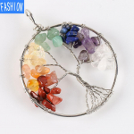 Life Tree Ripats Kaelakee Klassikaline enimm&uuml;&uuml;dud valge K Looduskivist Poolv&auml;&auml;riskivist K&auml;sitsi kootud colorful 18in.rope