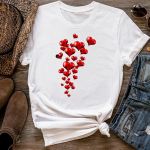 (Aasia suurus) Naiste prinditud T-s&auml;rgid, avokaado armastuse stiili trend 90ndate moodne T-s&auml;rk, naiste T-s&auml;rk, l&uuml;hikeste varrukatega graafilised T-s&auml;rgid S