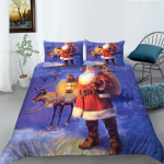 J&otilde;uluvana voodipesu komplekt Tekk ja padjap&uuml;&uuml;r Queen King t&auml;issuuruses &uuml;heinimesevoodi J&otilde;ulupuhkuse kingitusena kodu voodipesu UK Single 135x200cm