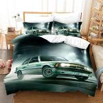 Luksusautoteemaline kodu voodipesukomplekt Sportautode tr&uuml;kkimine tekikate Padjap&uuml;&uuml;r Voodilina/kaheinimesevoodi t&auml;issuuruses voodipesu Kodukaunistus EU Single 135x200cm