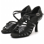 K&otilde;rge kontsaga 9cm Naiste peotantsukingad Tango Salsa Ladina tantsukingad 34 must