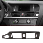 BMW X3 F25 2011-2017 jaoks Auto ABS Matt Kroomitud Auto Interj&ouml;&ouml;ri Keskkonsooli Kliimaseadme &Otilde;huava V&auml;ljalaskeava Raami Kate Dekoratsioon Style B-Carbon Fiber gray
